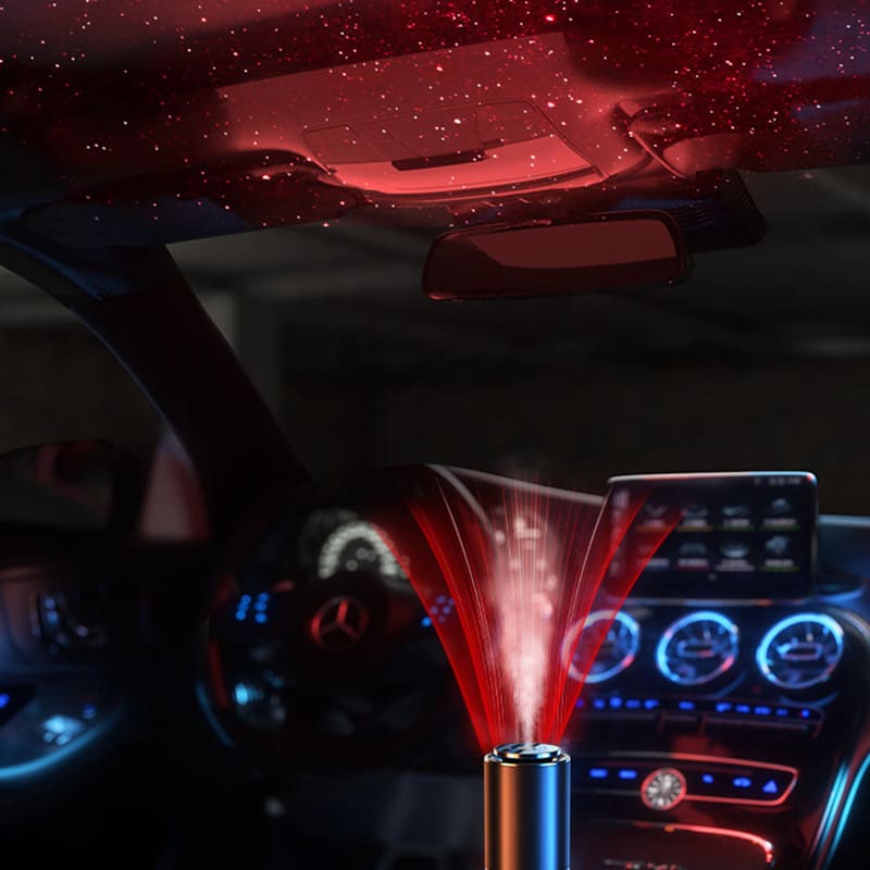 ChubbyGlow Car Aromatherapy Diffuser – RGB Starry Sky Projector