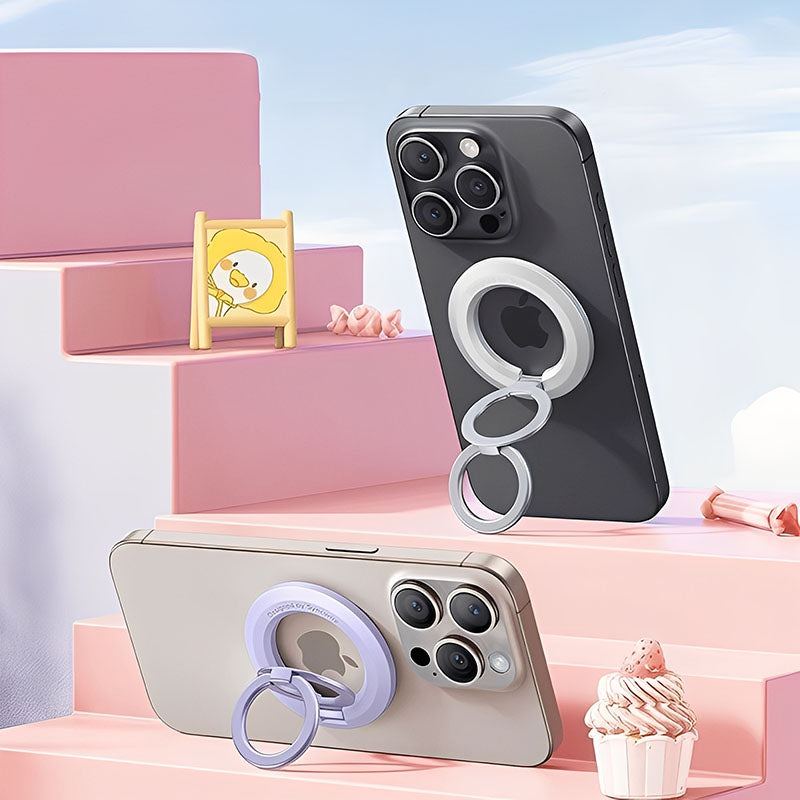 ChubbyGrip DuoFold – Dual-Ring Folding Magnetic Phone Stand
