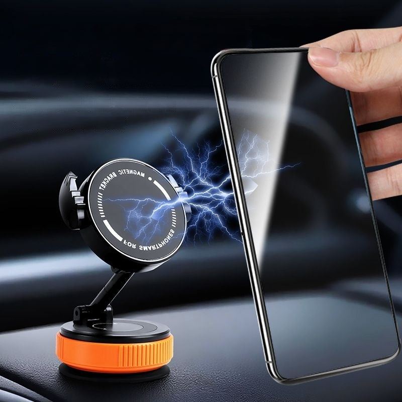 ChubbyGrip DuoWing – 2-in-1 Foldable Rotating MagSafe Car Mount with Retractable Clamp Arm