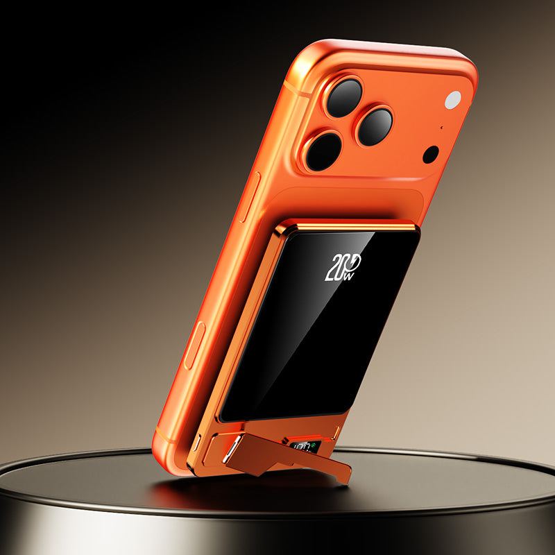 ChubbyPower Lite - 5000/10000 mAh Magnetic Power Bank With Hidden Stand &Built-in cable