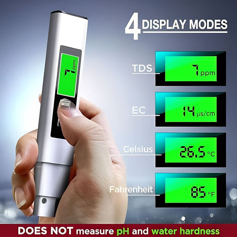 ChubbyPure 4-in-1 Digital Water Tester – Accurate TDS, EC & Temp Meter