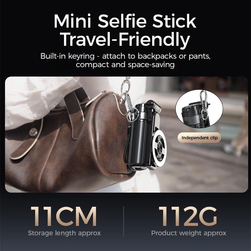 ChubbySnap 4-in-1 Magnetic Selfie Stick – 360° Rotation, Bluetooth Control