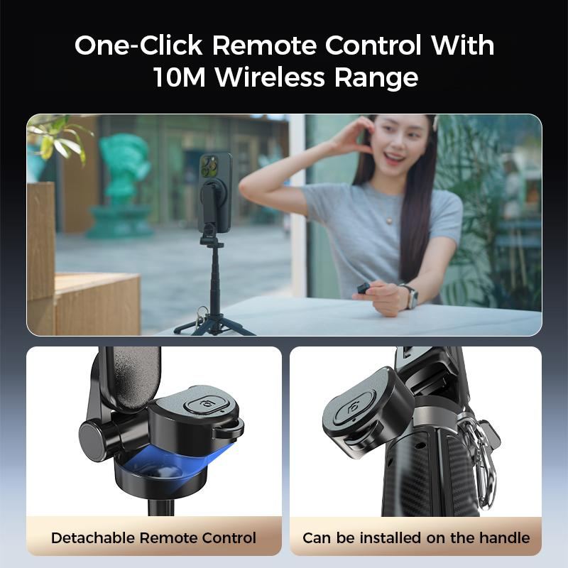 ChubbySnap 4-in-1 Magnetic Selfie Stick – 360° Rotation, Bluetooth Control
