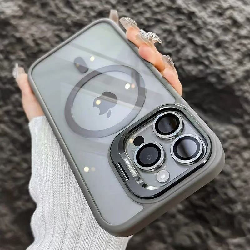 Clear MagSafe Case with Built-In Kickstand & Lens Protector