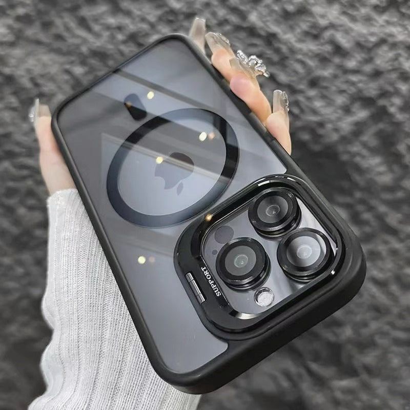 Clear MagSafe Case with Built-In Kickstand & Lens Protector