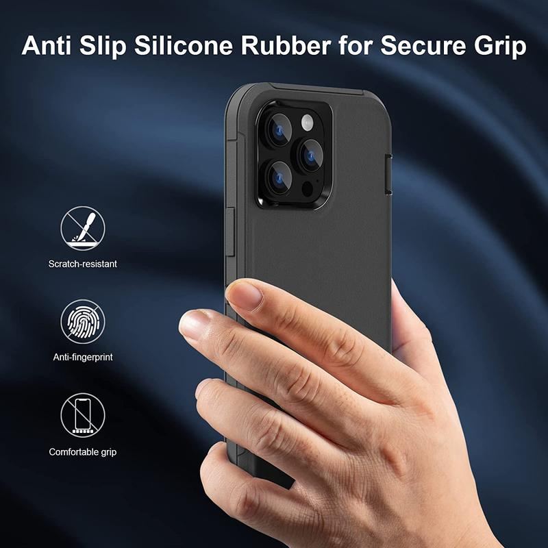 Heavy Duty Full-Body Shockproof Holster Case With Rotating Belt Clip For iPhone 16