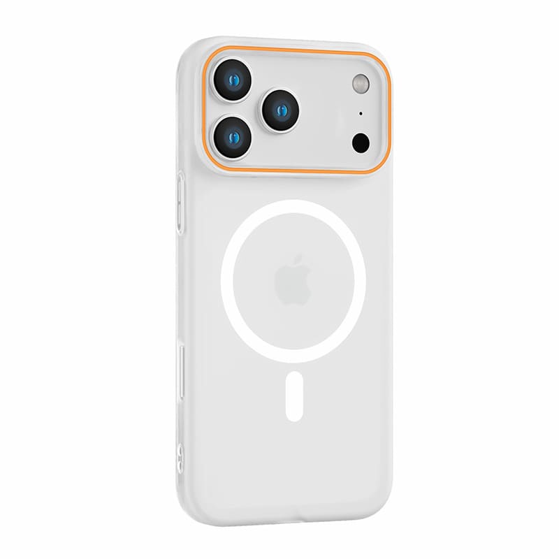 Magnetic Colorblock Slim Matte Case – Soft-Touch iPhone 17