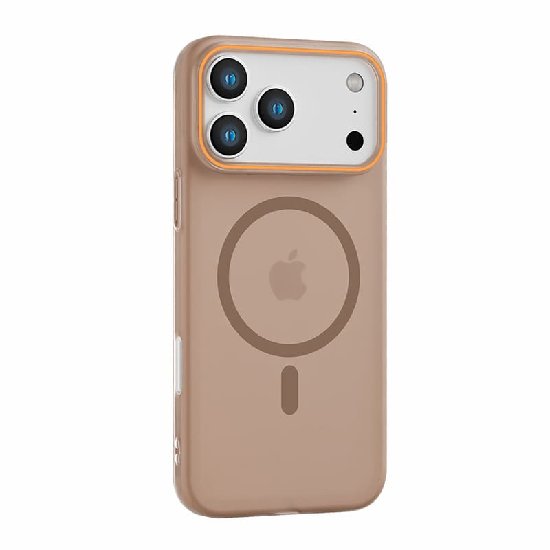 Magnetic Colorblock Slim Matte Case – Soft-Touch iPhone 17