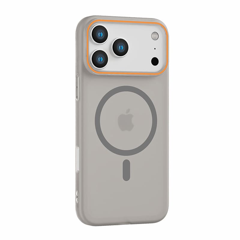 Magnetic Colorblock Slim Matte Case – Soft-Touch iPhone 17