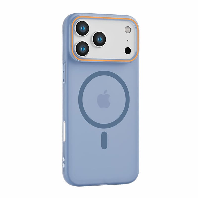 Magnetic Colorblock Slim Matte Case – Soft-Touch iPhone 17