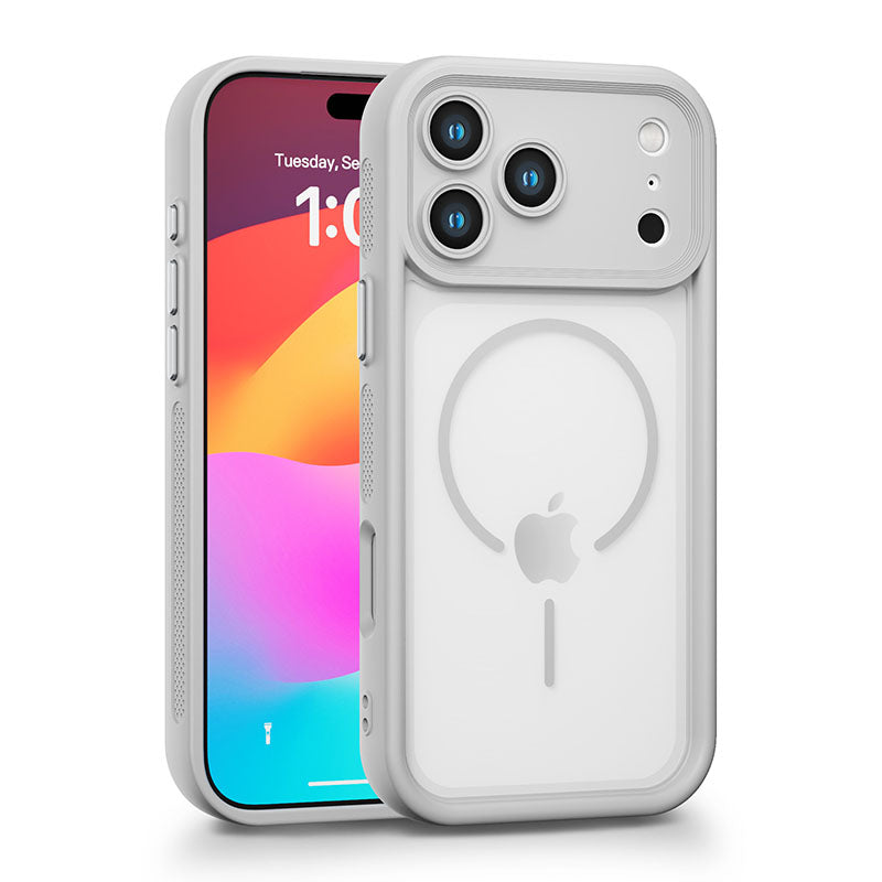 Magnetic Transparent Cooling Case With Electroplated Buttons For iPhone 17