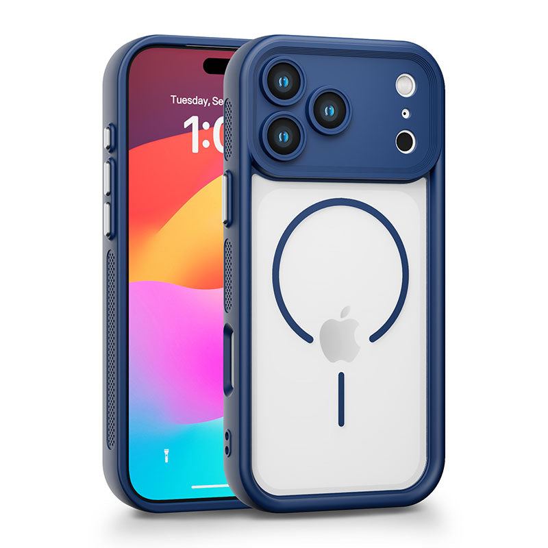 Magnetic Transparent Cooling Case With Electroplated Buttons For iPhone 17
