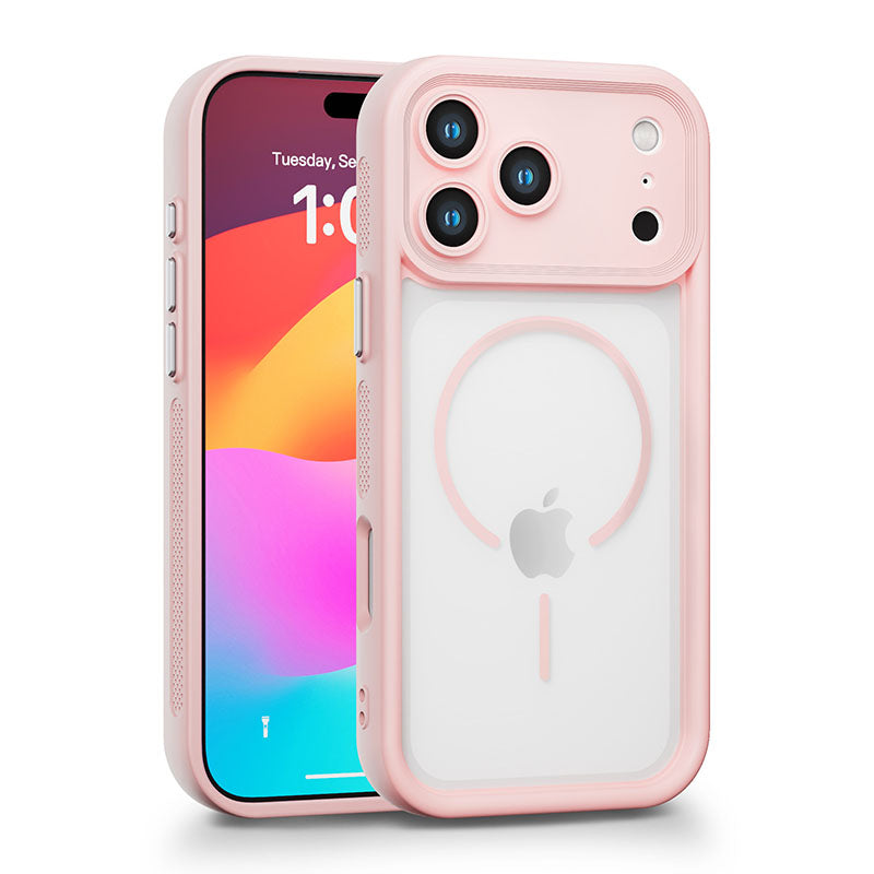 Magnetic Transparent Cooling Case With Electroplated Buttons For iPhone 17