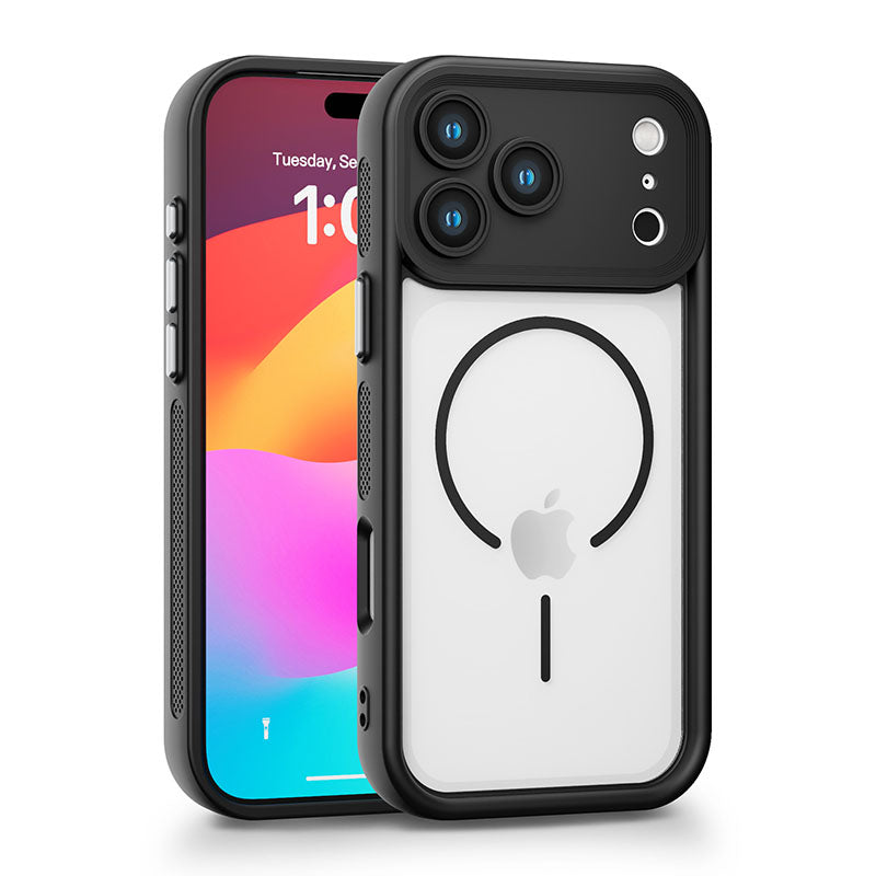Magnetic Transparent Cooling Case With Electroplated Buttons For iPhone 17