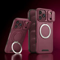 ChubbyArmor 3.0 - Military-Grade Shockproof Magnetic Case with Camera Slide & 360° Kickstand Ring for iPhone 18