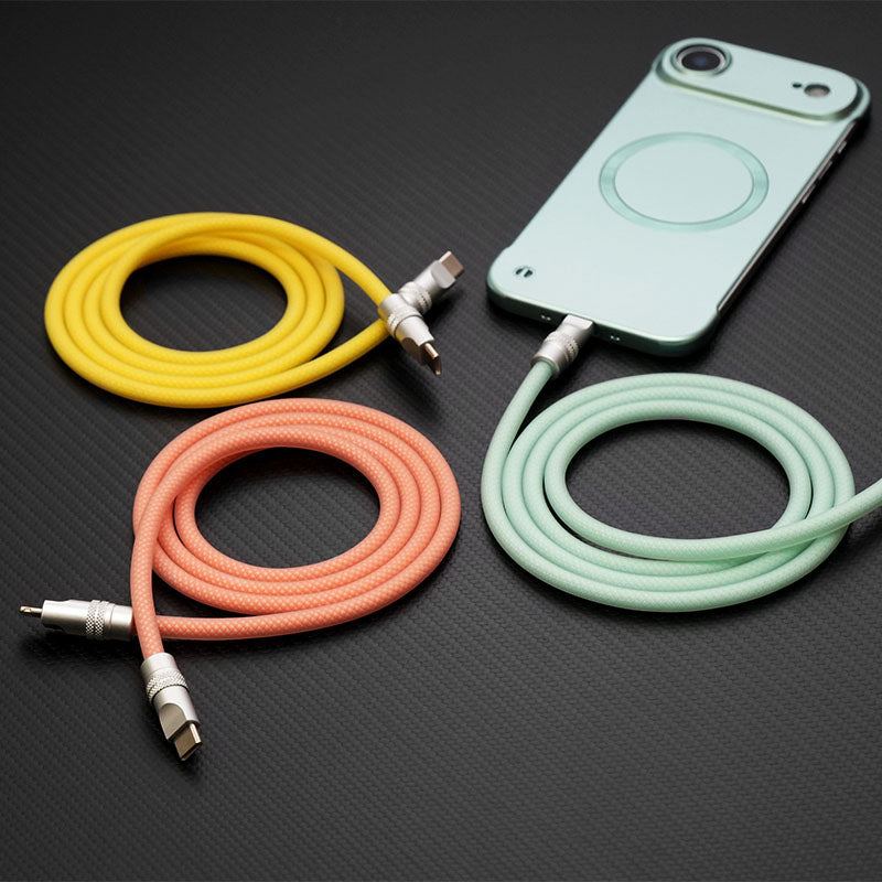 "See Through Chubby" Ultra Soft Transparent Braided Charging Cable