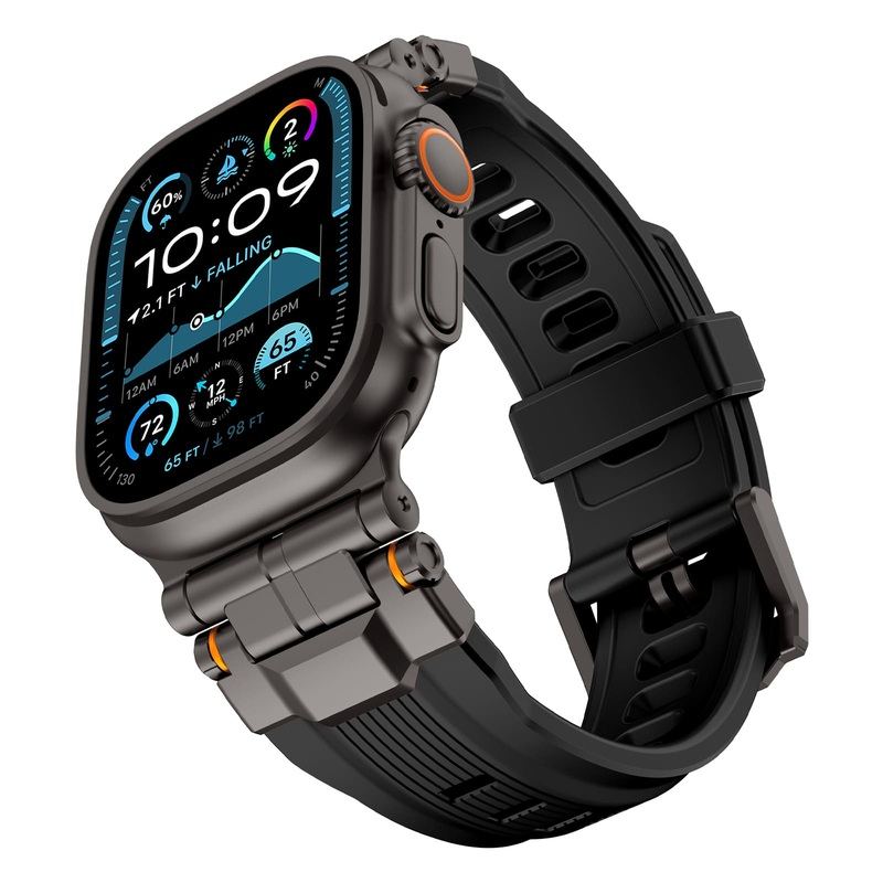 "Ultimate Luxury" Silicone Band With Titanium Connector For Apple Watch