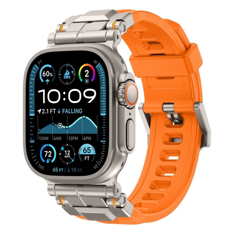 "Ultimate Luxury" Silicone Band With Titanium Connector For Apple Watch