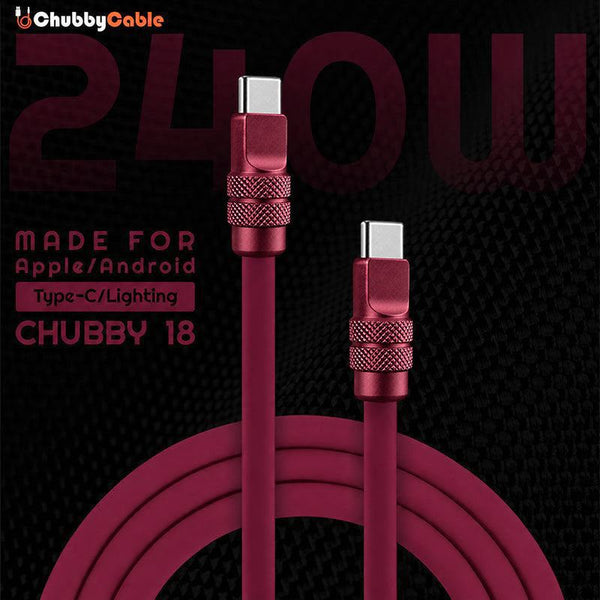 "Chubby 18" 240W Anodizing Fast Charging Cable For iPhone 18