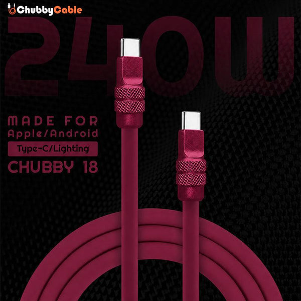 "Chubby 18" 240W Anodizing Fast Charging Cable For iPhone 18